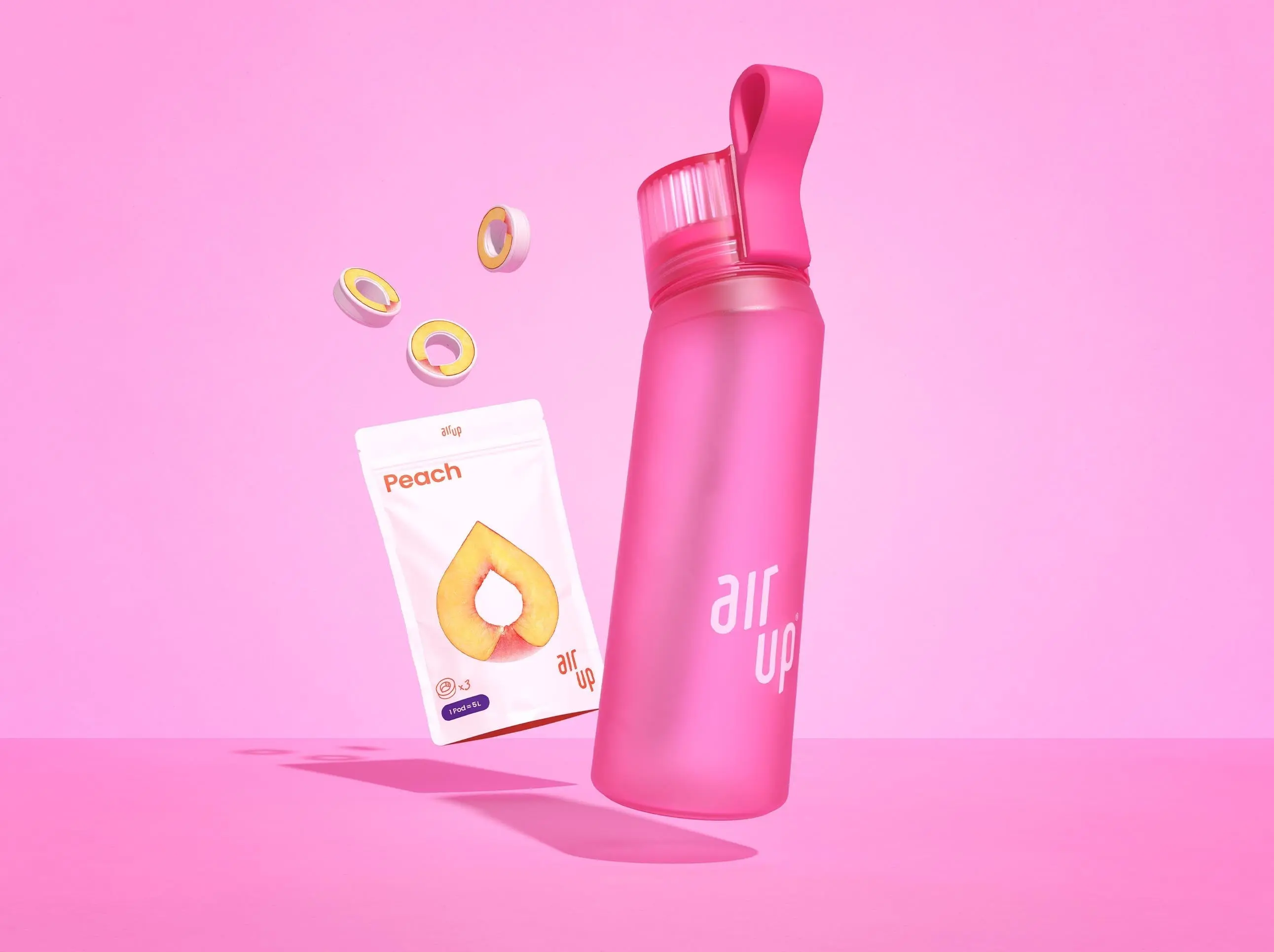 Classic Bottle, Hot Pink, 650 ml + 3 Pods